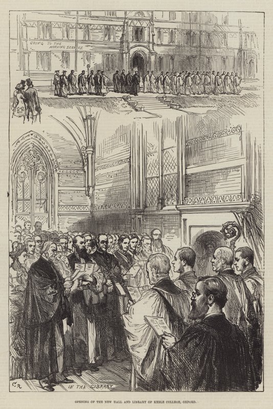 Ouverture de la nouvelle salle et bibliothèque du Keble College, Oxford - Sir John Charles Robinson