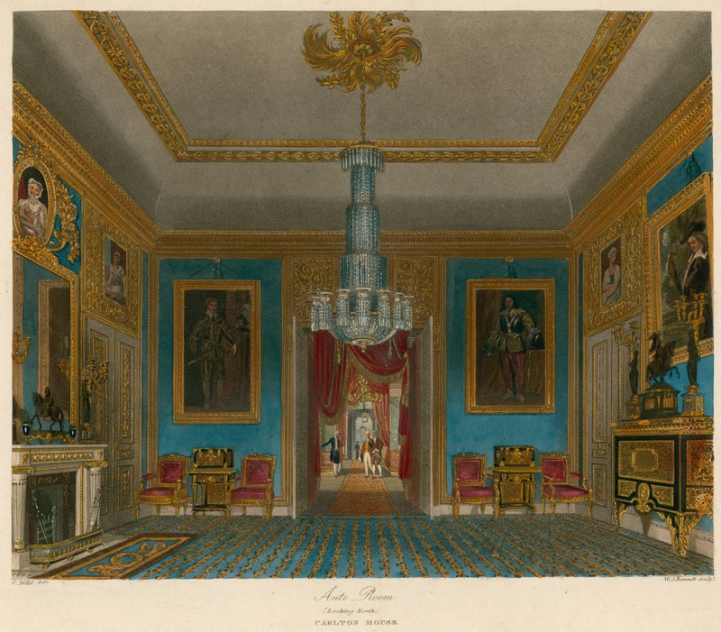 Antichambre, Carlton House, Londres, vue vers le nord - Charles Wild