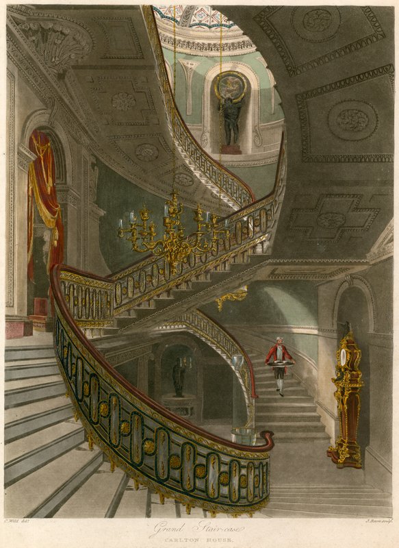 Grand escalier, Carlton House, Londres - Charles Wild