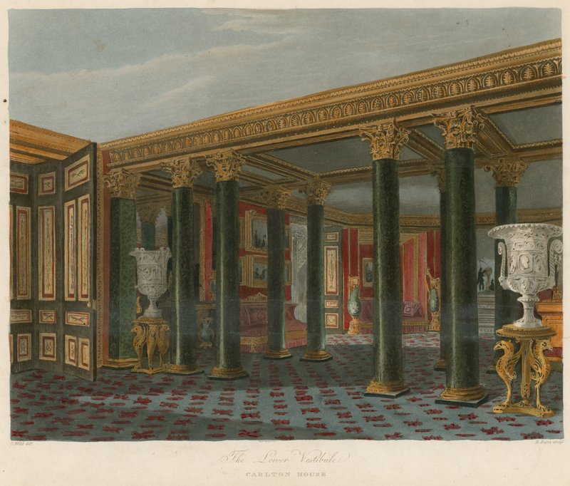 Le vestibule inférieur, Carlton House, Londres - Charles Wild