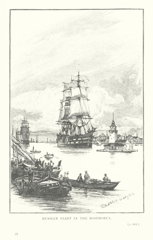 Flotte russe dans le Bosphore - Charles William Wyllie