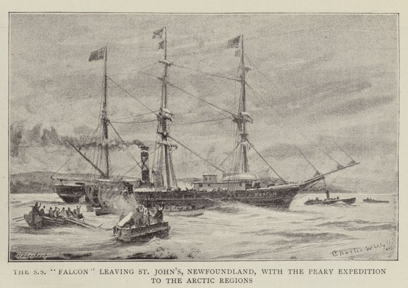 Le SS Falcon quittant St John