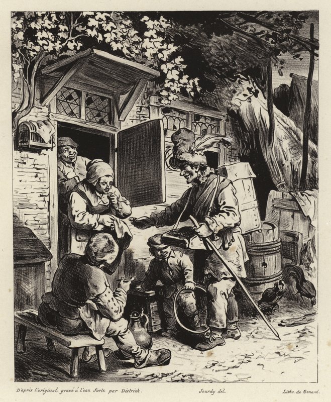 Vendeur de rue appelant à une maison - Christian Wilhelm Ernst Dietrich