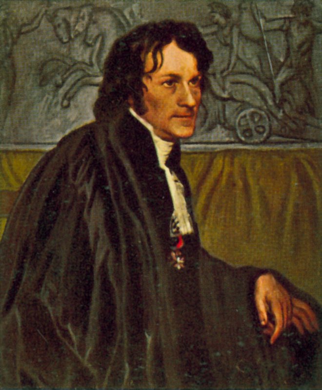 Bertel Thorvaldsen, sculpteur danois (lithographie en couleur) - Christoffer Wilhelm Eckersberg