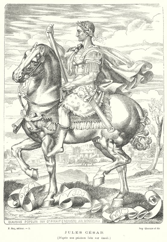 Jules César, soldat et politicien romain - Claudius Popelin