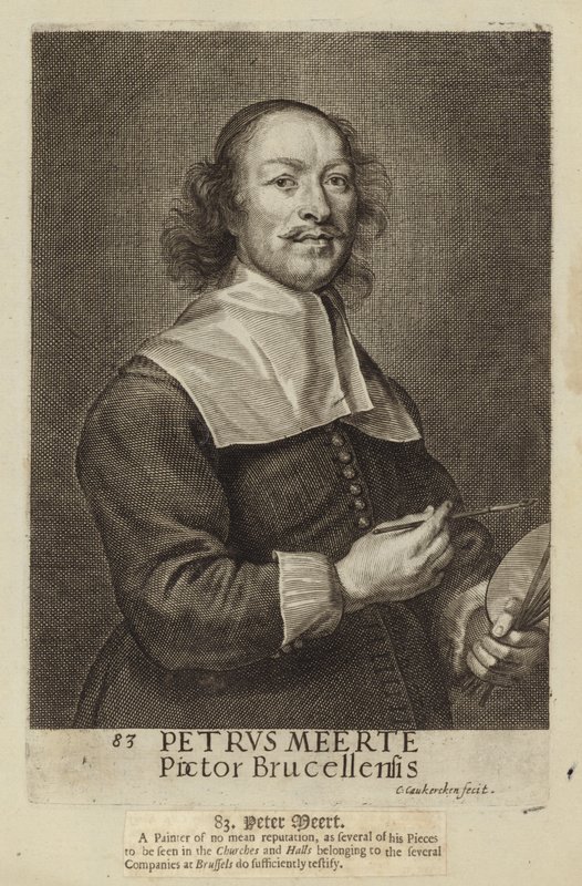 Peter Meert, peintre flamand. Gravure par Cornelis van Caukercken - Cornelius van Caukercken