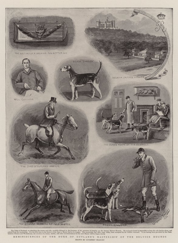 Souvenirs de la maîtrise des Belvoir Hounds par le duc de Rutland - Cuthbert Bradley