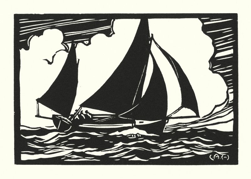 Bateaux de pêche et barges : Quay Punt de Falmouth - Cyril A. Wilkinson