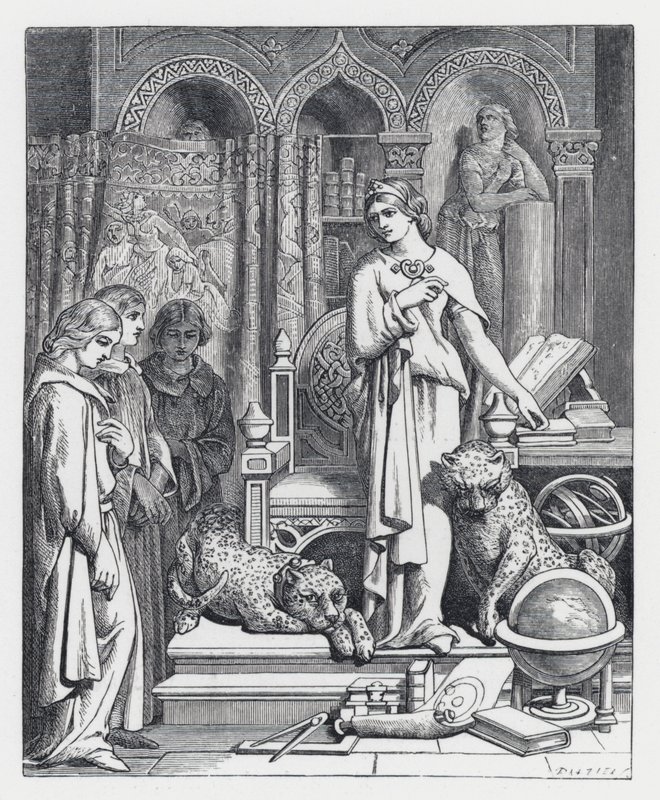 Illustration pour le poème de Tennyson, La Princesse - Daniel (after) Maclise