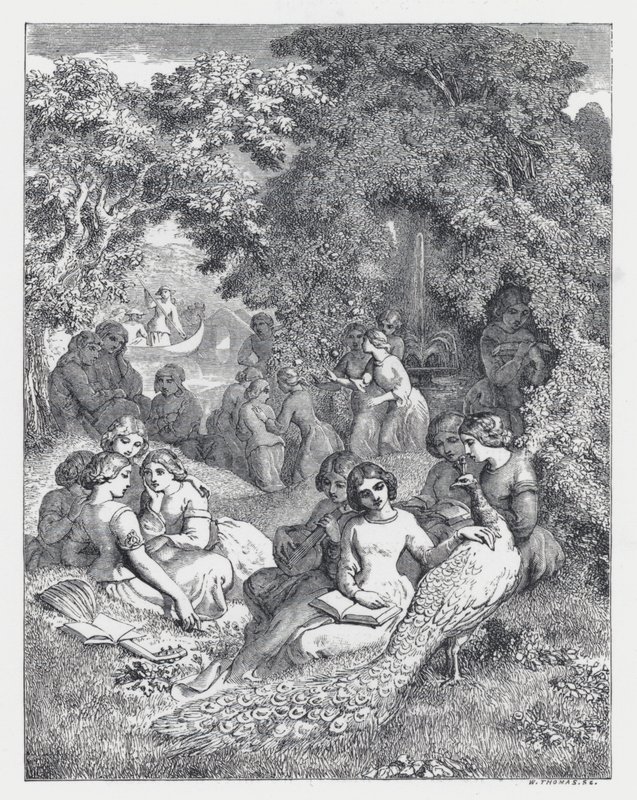Illustration pour le poème de Tennyson, La Princesse - Daniel (after) Maclise