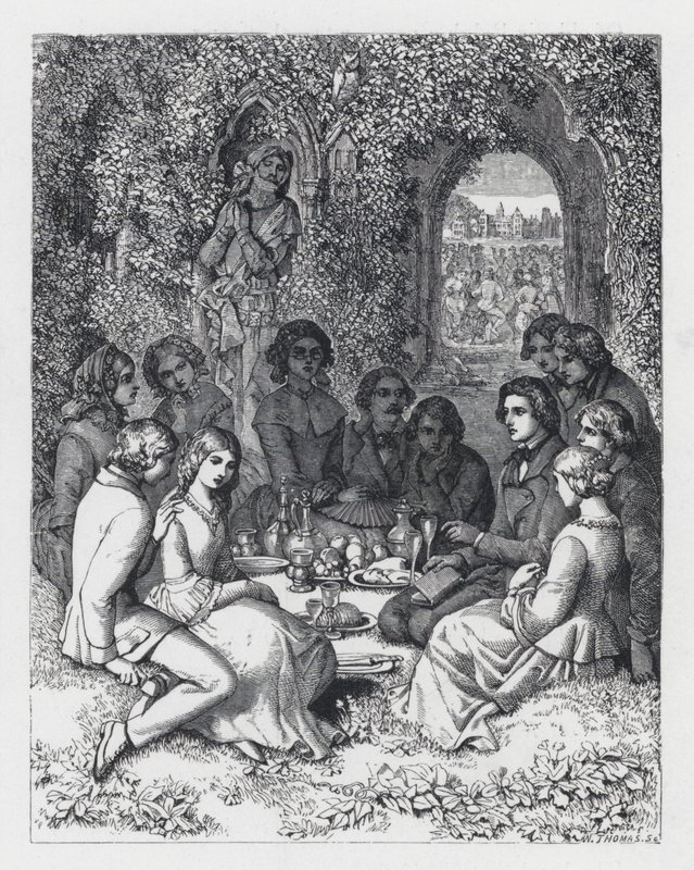 Illustration pour le poème de Tennyson, La Princesse - Daniel (after) Maclise