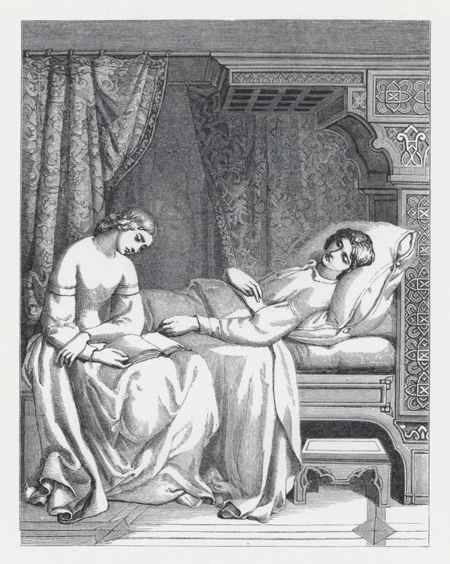 Illustration pour le poème de Tennyson, La Princesse - Daniel (after) Maclise