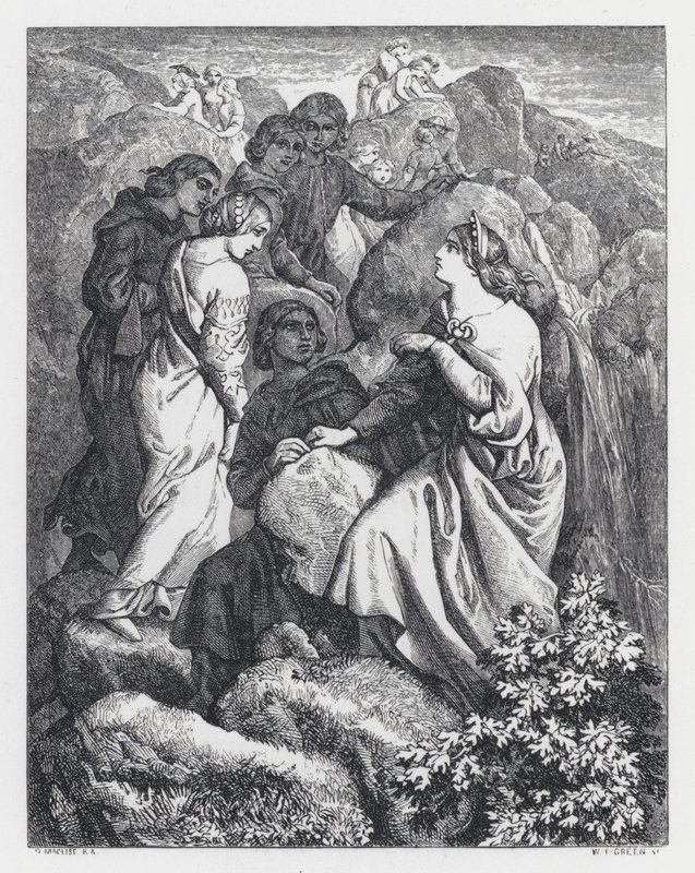Illustration pour le poème de Tennyson, La Princesse - Daniel (after) Maclise