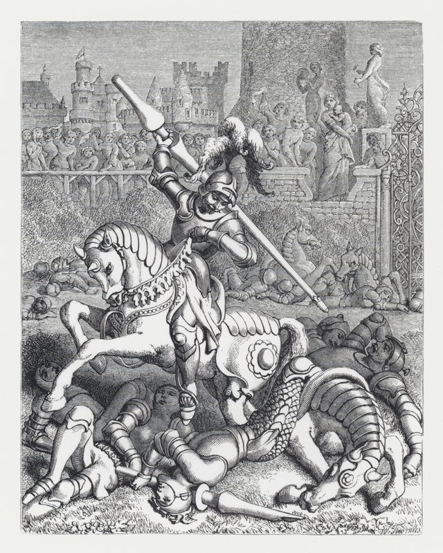 Illustration pour le poème de Tennyson, La Princesse - Daniel (after) Maclise