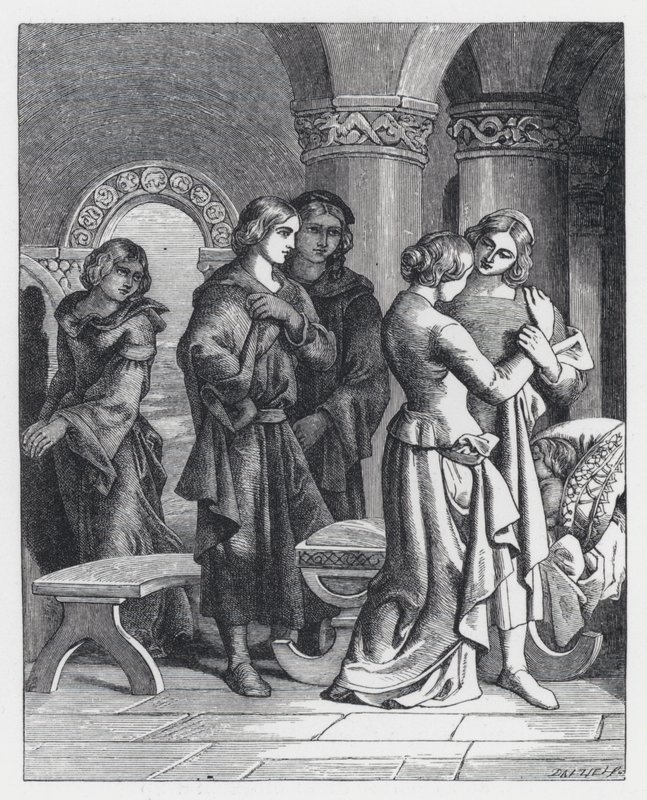 Illustration pour le poème de Tennyson, La Princesse - Daniel (after) Maclise