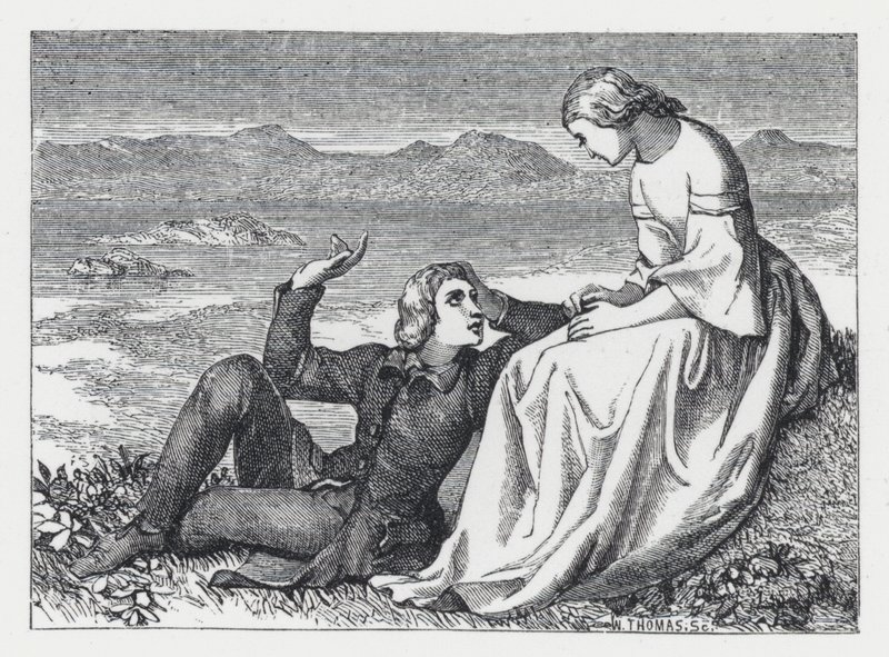 Illustration pour le poème de Tennyson, La Princesse - Daniel (after) Maclise