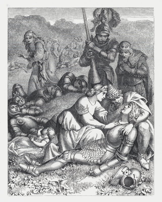 Illustration pour le poème de Tennyson, La Princesse - Daniel (after) Maclise