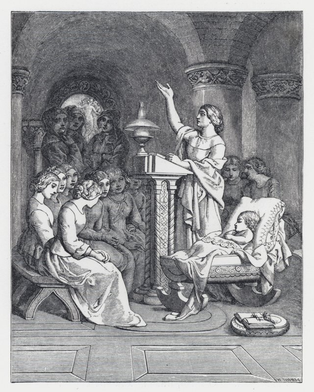 Illustration pour le poème de Tennyson, La Princesse - Daniel (after) Maclise