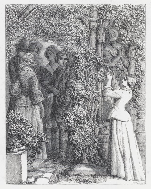 Illustration pour le poème de Tennyson, La Princesse (gravure) - Daniel (after) Maclise