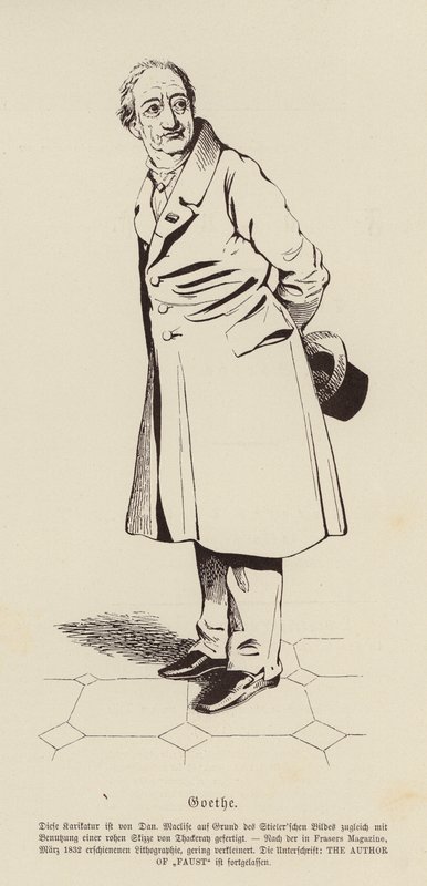 Johann Wolfgang von Goethe, poète et dramaturge allemand - Daniel (after) Maclise