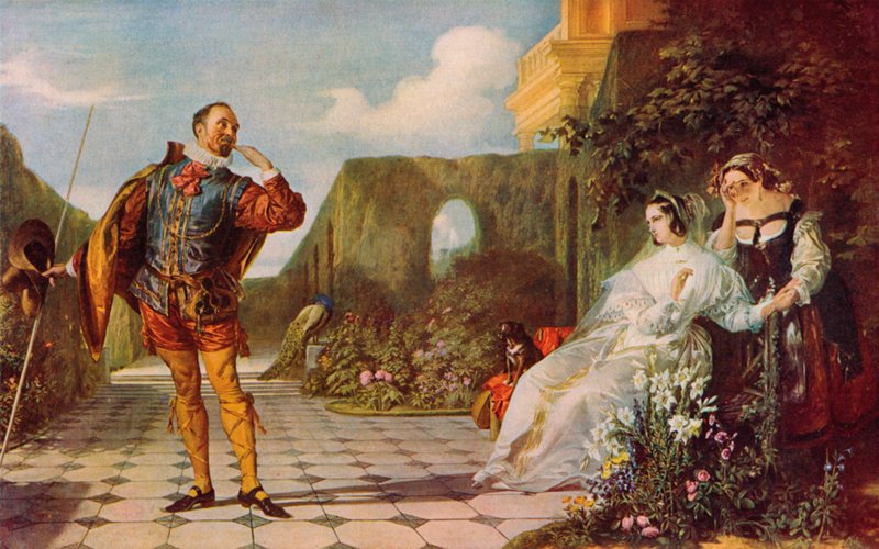 Shakespeare : Malvolio et Olivia, La Nuit des rois, Acte III, Scène 4 - Daniel (after) Maclise