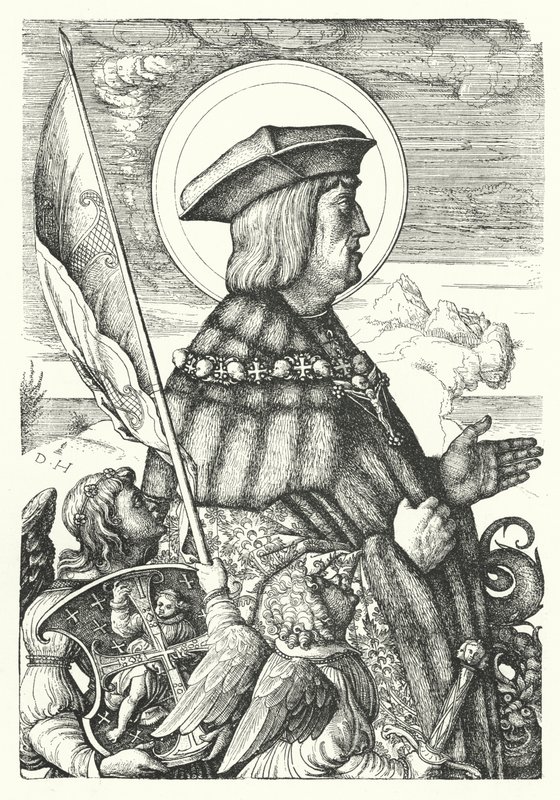 Maximilien Ier, empereur romain germanique, en tant que Saint Georges - Daniel Hopfer