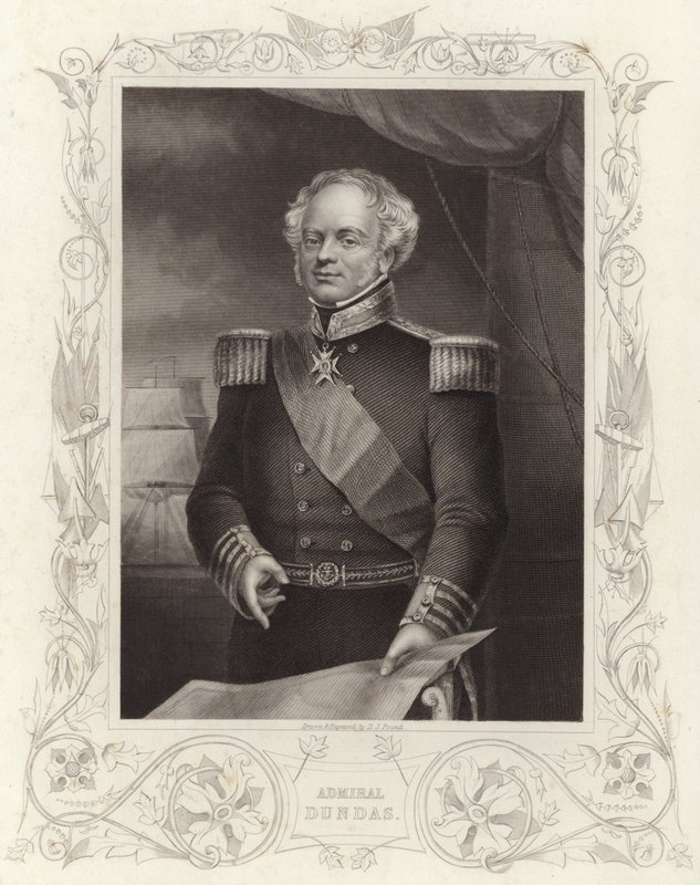 Amiral Dundas (gravure) - Daniel John. Pound