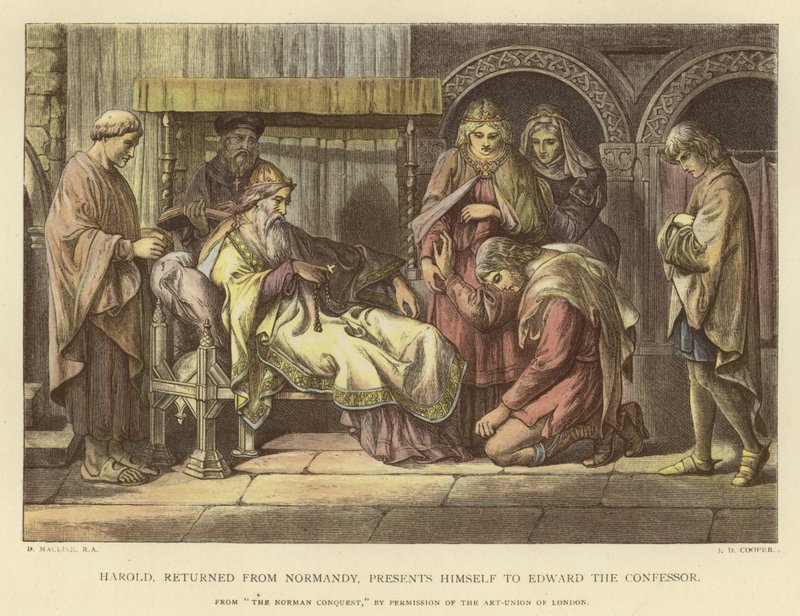 Harold, de retour de Normandie, se présente à Édouard le Confesseur - Daniel Maclise