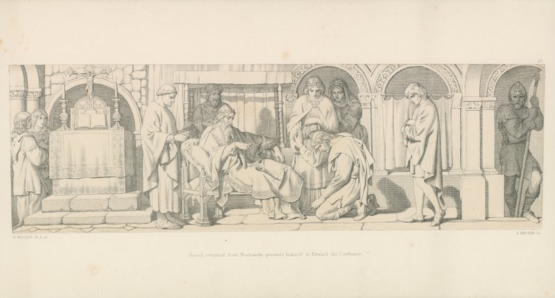 Harold, revenu de Normandie, se présente à Édouard le Confesseur - Daniel Maclise