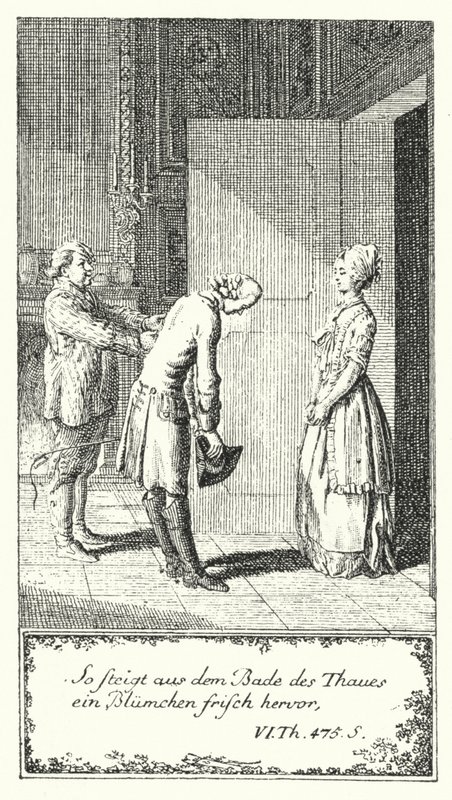 Ainsi, une fleur fraîche émerge du bain du Thau (gravure) - Daniel Nikolaus (after) Chodowiecki