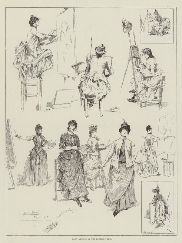 Artistes féminines au Louvre, Paris - David Hardy