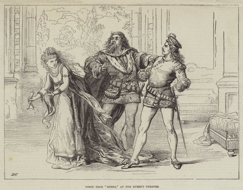 Scène de Hinko, au Queens Theatre - David Henry Friston