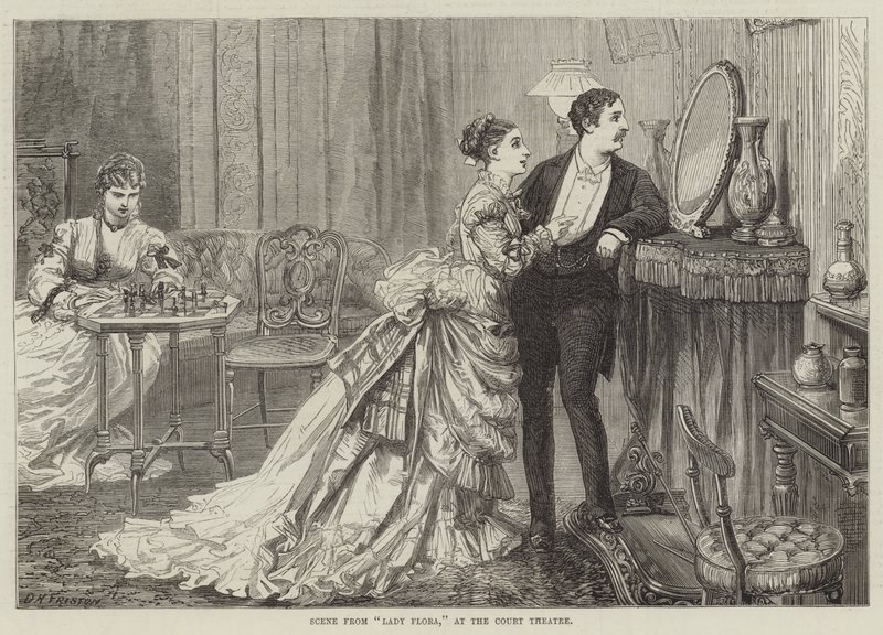 Scène de Lady Flora, au Court Theatre - David Henry Friston