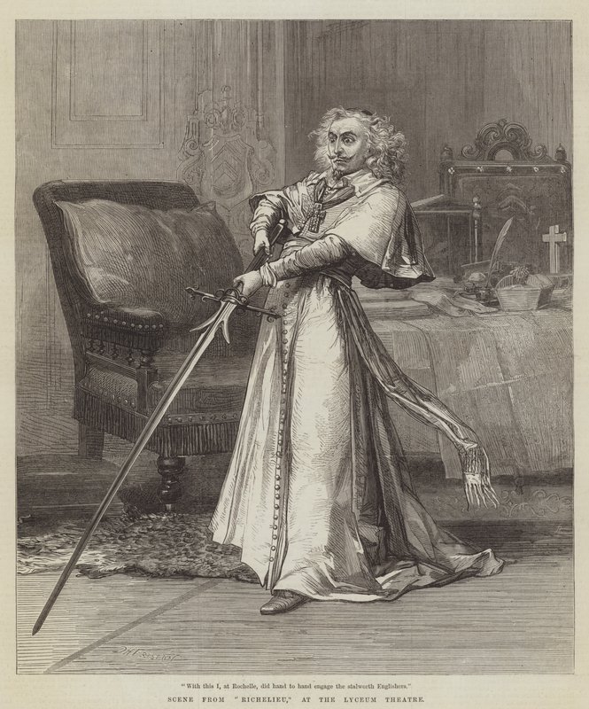 Scène de Richelieu, au Lyceum Theatre - David Henry Friston