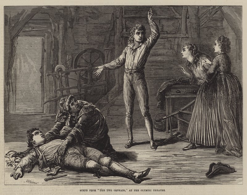 Scène de Les Deux Orphelines, au Théâtre Olympique - David Henry Friston
