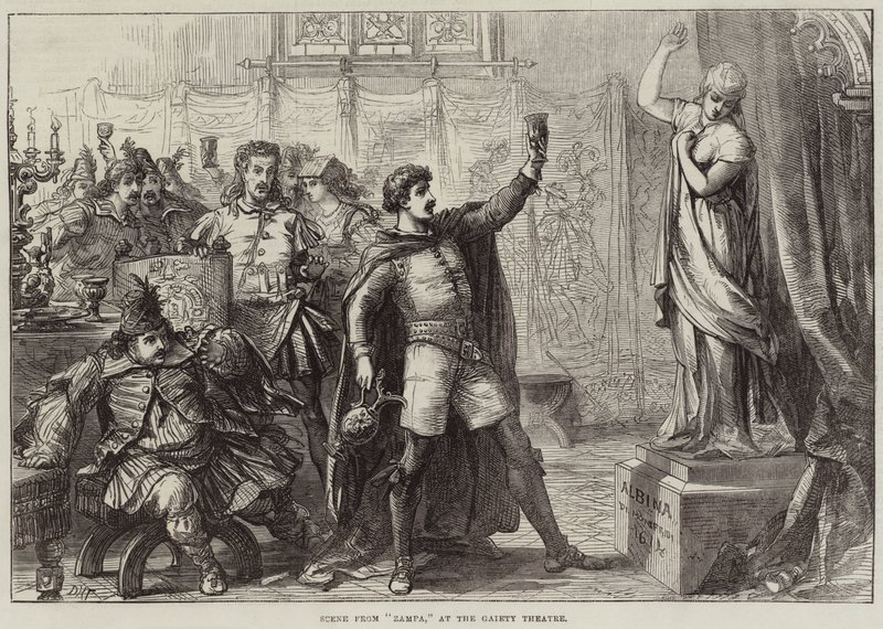 Scène de Zampa, au Gaiety Theatre - David Henry Friston