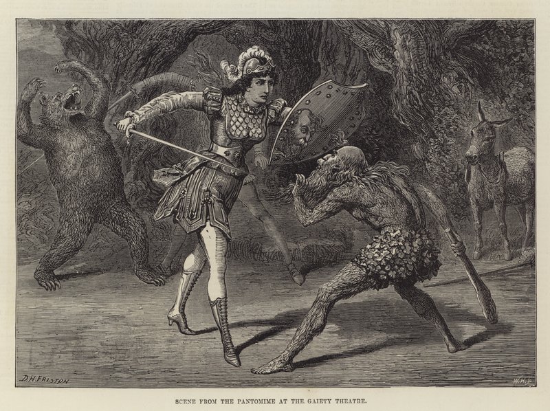 Scène de la pantomime au Gaiety Theatre - David Henry Friston