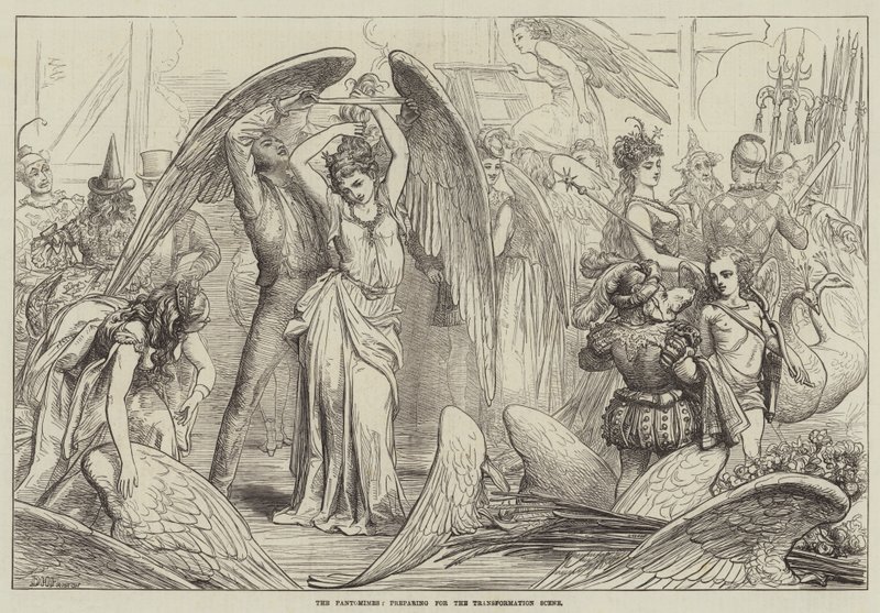 Les Pantomimes, préparation pour la scène de transformation - David Henry Friston