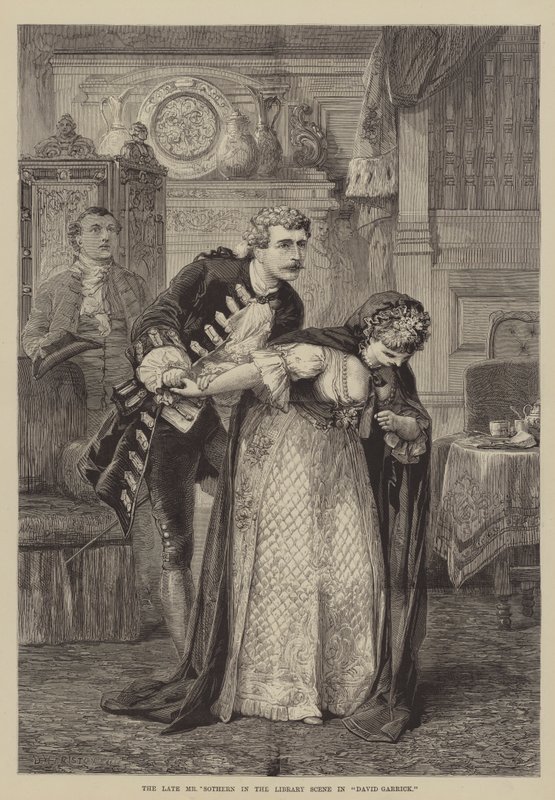 Feu M. Sothern dans la scène de la bibliothèque dans David Garrick - David Henry Friston
