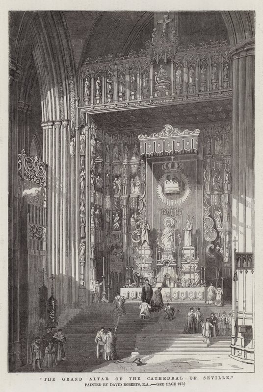 Le grand autel de la cathédrale de Séville - David Roberts