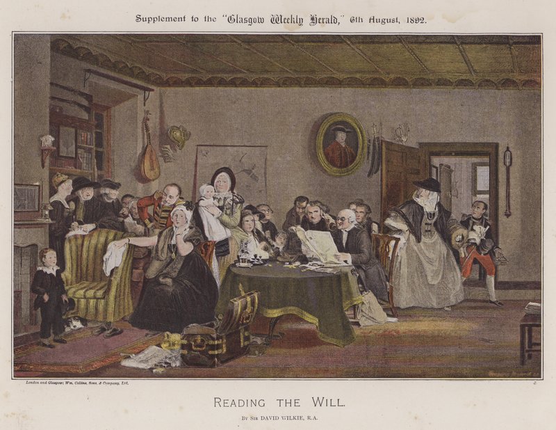 Lecture du testament - David Wilkie