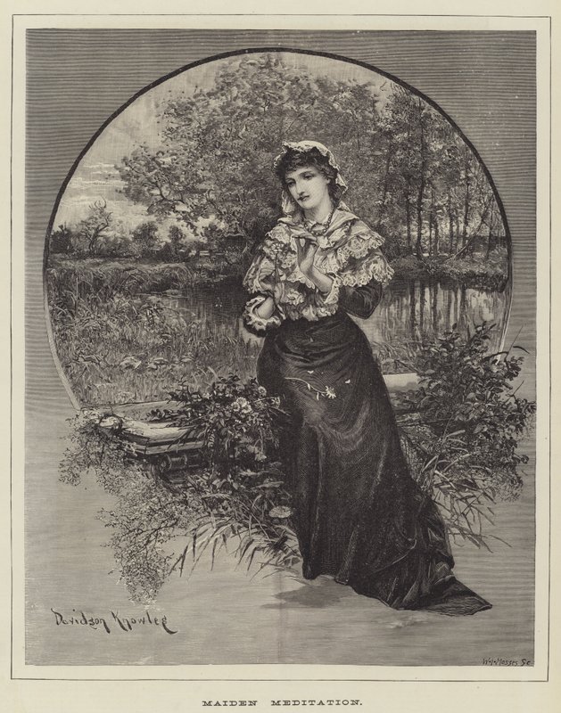 Méditation de jeune fille - Davidson Knowles