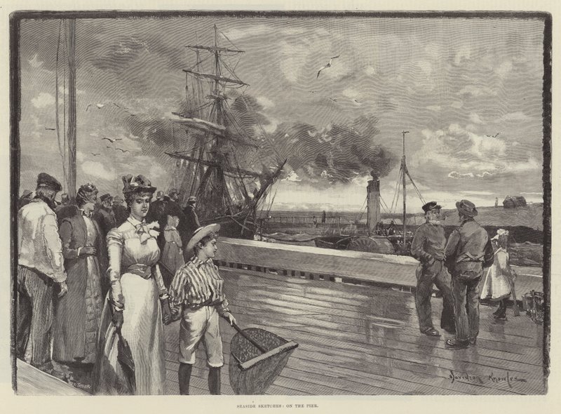 Croquis de Bord de Mer, sur la Jetée - Davidson Knowles