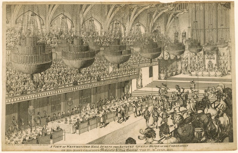 Vue de Westminster Hall pendant le banquet donné en l