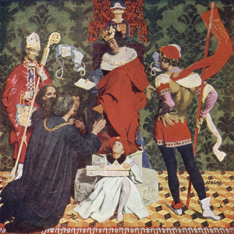 John Cabot et ses Fils Recevant la Charte du Roi Henri VII pour Naviguer à la Recherche de Nouvelles Terres - Denis William Eden