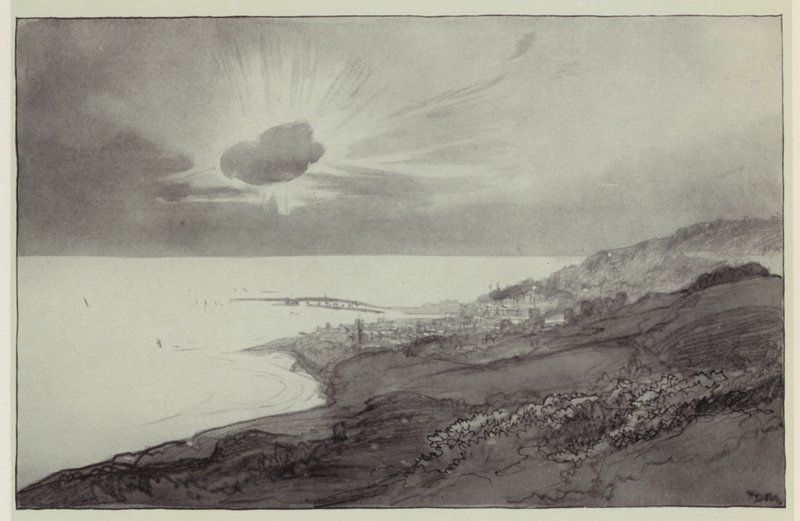 Lyme Regis depuis les collines de Charmouth - Donald (after) Maxwell