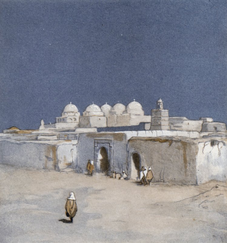 La mosquée des épées à Kairouan (lithographie en couleur) - Donald (after) Maxwell