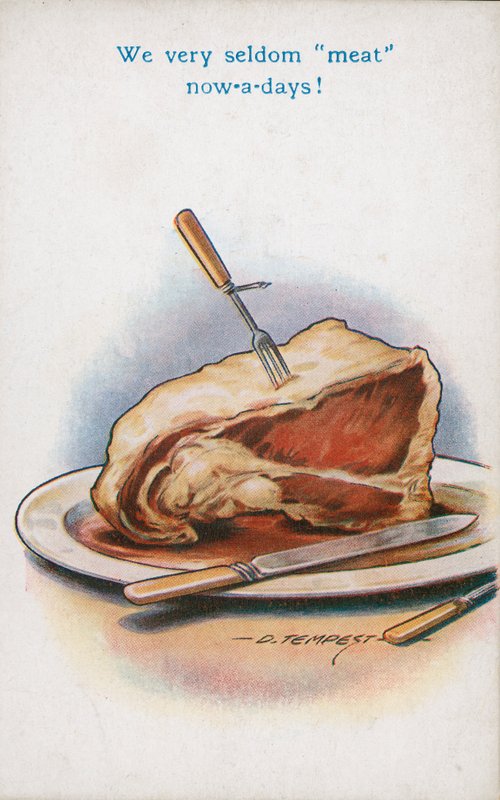 Rôti de bœuf (lithographie couleur) - Douglas Tempest