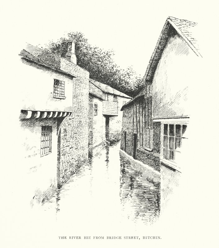 La rivière Hiz depuis Bridge Street, Hitchin - Duncan Moul
