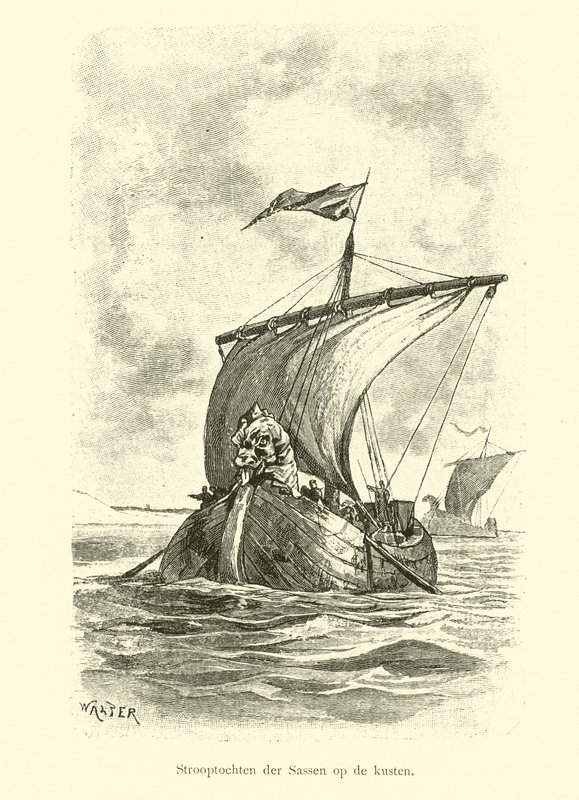 Raids saxons sur la côte - Dutch School